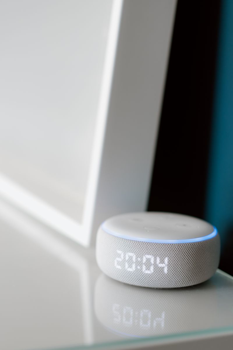 Amazon Echo smart speaker as smart home hub controlling connected devices