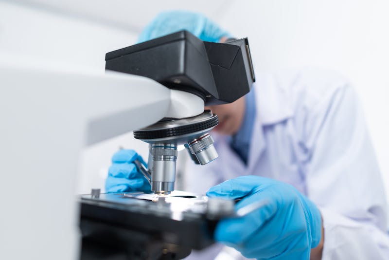 DNA double helix structure in biotechnology research setting