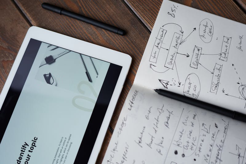 Knowledge worker using AI tools at desk
