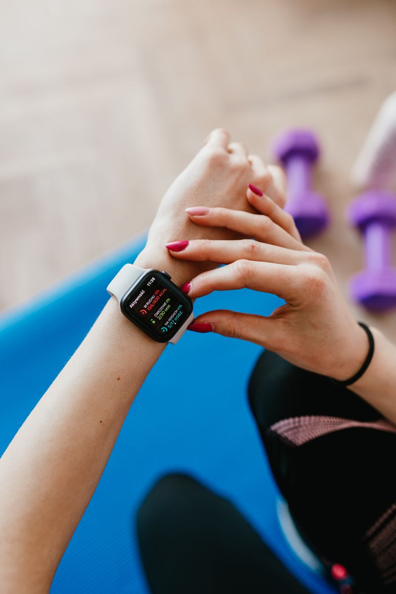 Smartwatch displaying real-time stress and HRV data for mental health monitoring